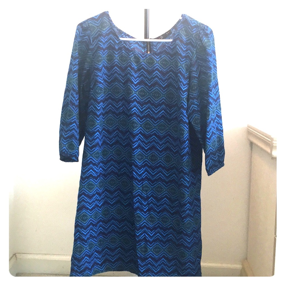 Bebop blue and green pattern dress.